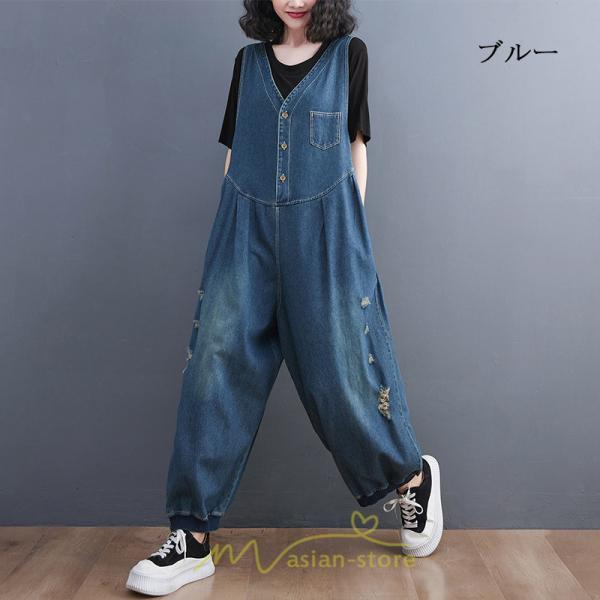 オーバーオール サロペット | サロペット オールインワン レディース 春 デニム オーバーオール おしゃれ パンツ サルエル 体型カバー マタニティ カジュアル 大人 お出かけ 2022新作 秋 人気