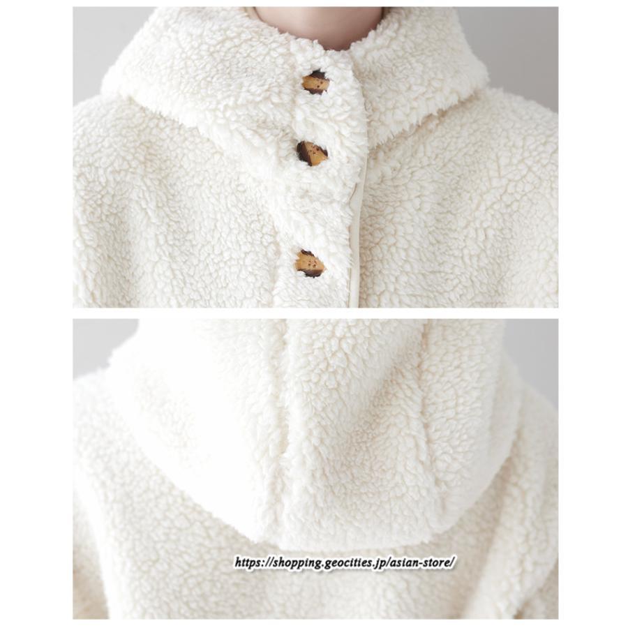 コート・ジャケット | ボアジャケット レディース 秋冬 アウター コート ジャケット ボア 暖かい ふわふわ 厚手 フード付き 長袖 可愛い 送料無料 トップス 無地 大人 30代 20代