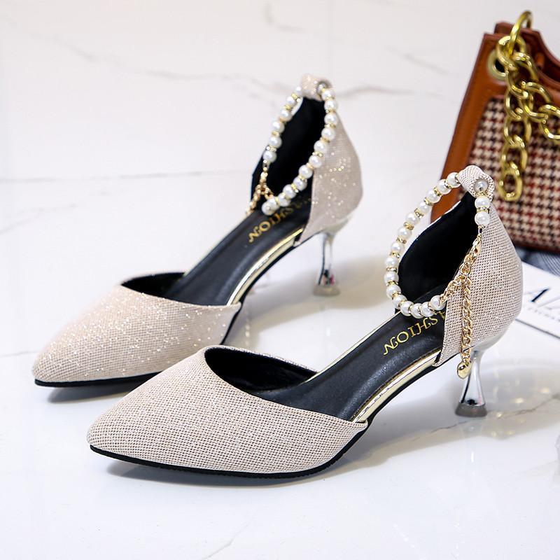 パンプス | ストラップサイドカット ポインテッドトゥ ピンヒール ストラップ 大きいサイズ 靴 黒 滑り止めソール シューズ 30代 ミドルヒール