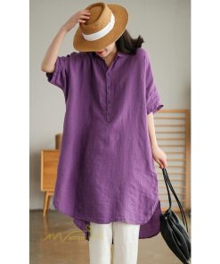 送料無料SALE | ワンピース レディース 夏 カットソー シャツワンピース スカート 麻 綿 大きいサイズ サマー Tシャツ 可愛い 30代 40代 20代 体型カバー ゆったり 送料無料