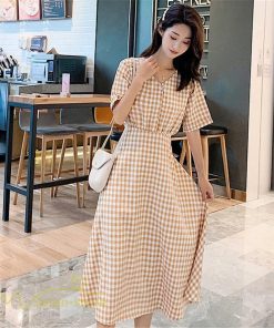 マキシ | ワンピース Aライン レディース チェック柄 上品 着痩せ Vネック 気質 ロングワンピース サマーワンピース 夏新作 大きいサイズ 40代 20代 30代 上品 通勤通学