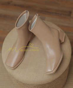 ショートブーツ | ブーツ レディース シューズ 靴 太ヒール チャンキーヒール ブーティー スクエアトゥ 合皮ブーツ COS 後ろファスナー PUブーツ コスプレ くつ