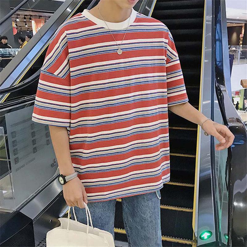 Tシャツ | Tシャツ メンズ 半袖 ボーダー カットソー カジュアル 大きいサイズ 夏新作 サマートップス プレゼント ギフト クルーネック ゆったり 上品