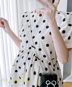 ワンピース | マタニティレディース 着痩せ ゆったり 半袖 ドット柄 妊婦服 マタニティウェア 上品 サマー マタニティ お出かけ カジュアル 膝丈