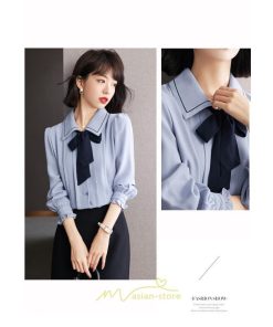 シャツ・ブラウス | シャツ ブラウス シフォンブラウス トップス 長袖 レディース きれいめ オフィス リボン 通勤 通学 オシャレ ナチュラル 可愛い 上品 2022 キレイめ 秋服