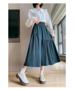 スカート | フレア フレアマキシ ロングコットン ウエストゴム マキシロング夏 秋服 ナチュラル 夏服