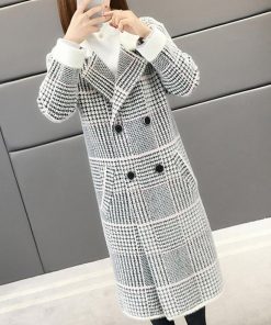 トレンチコート | グレンチェック チェスターコート 韓国