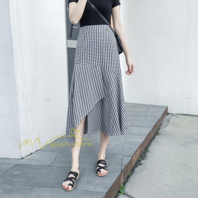 スカート | フレア ロング春物 レディース 春夏 スカート黒 ボトムス 春夏秋 新作 カジュアル 通勤通学 チェック柄 Aライン着やせ 20代30代40代