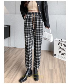 チノ・テーパード・ジョガー・スキニーパン | テーパードパンツ パンツ レディース ボトムス 美脚 楽ちん 体型カバー チェック柄 ハイウエスト お出掛け 20代 10代 細見え 高見え 送料無料 脚長 ロング