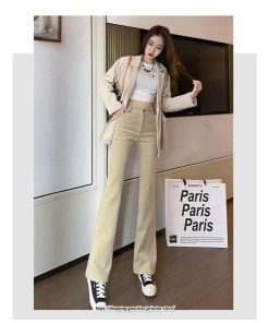 チノ・テーパード・ジョガー・スキニーパン | ロングパンツ レディース きれいめ ストレート ハイウエスト パンタロン フレアパンツ ボトムス 女性 美脚 脚長 リクルート 就職 カジュアル 裏起毛 送料無料