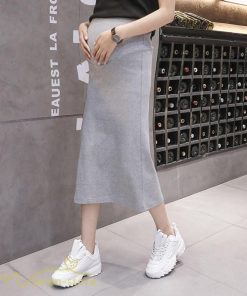 スカート | Aラインマタニティウェア 着痩せ レディース 着痩せ 上品 大きいサイズ 裾口スリット 産前 妊婦 薄手 サマー 日常 夏服 マタニティお出かけ