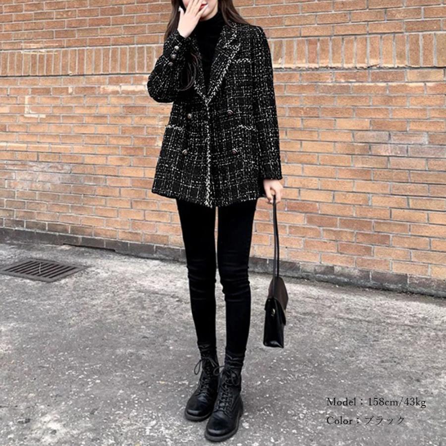 ジャケット・ブルゾン | ツイード風ジャケット レディース 秋冬