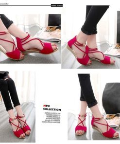 サンダル | レディース 歩きやすい ウェッジソール バックファスナー ローヒール