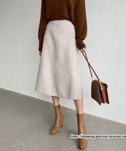 スカート | ウールAライン秋冬 レディース 厚手 ボトムス 冬服 秋冬スカート ミモレ丈ラシャ秋冬秋物
