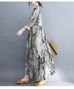 マキシ | 長袖ワンピース 秋物 レディース ロングワンピース 夏 30代40代 大人 秋ワンピース 新作 ワンピース Aラインワンピ 広い裾 旅行 ゆったり 可愛い 揺れる