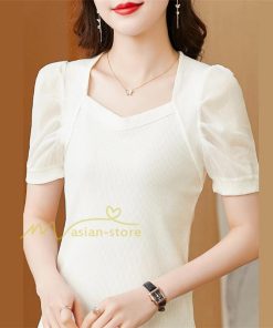 tシャツ・カットソー | Tシャツ レディース チュニック 春 夏 春夏 チュニックTシャツ トップス 20代 30代 40代 OL ママ 母 上品 ファッション カジュアル 着痩せ エレガント お出かけ