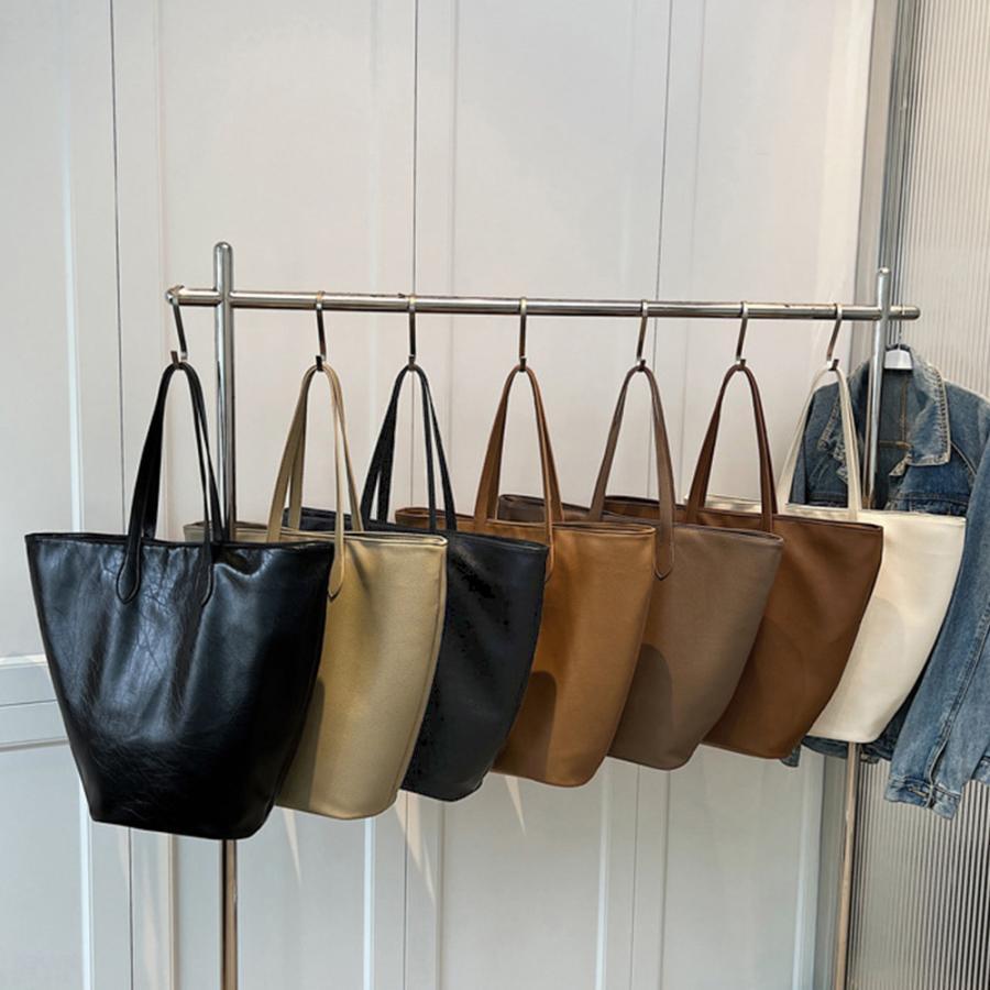 トートバッグ | PUレザー大容量 レトロ