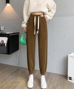 チノ・テーパード・ジョガー・スキニーパン | パンツ テーパードパンツ レディース 秋 冬 ロング丈 おしゃれ 着痩せ ウエストゴム 通勤 通学 スウェットパンツ ボトムス 韓国風 ロングパンツ 秋冬コーデ