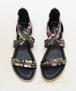 サンダル ミュール | サンダル レディース 歩きやすい ウェッジソール バックファスナー ローヒール フラットサンダル 2021年夏 ぺたんこサンダル ストラップサンダル 歩きやすい