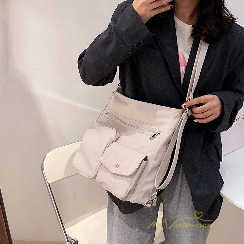 女性用バッグ | ショルダーバッグ レディースバッグ 2way 斜めがけ 肩掛けバッグ 通勤 通学 買い物 エコバッグ ファスナー 旅行 シンプル 大学生 おしゃれ ポケット多い