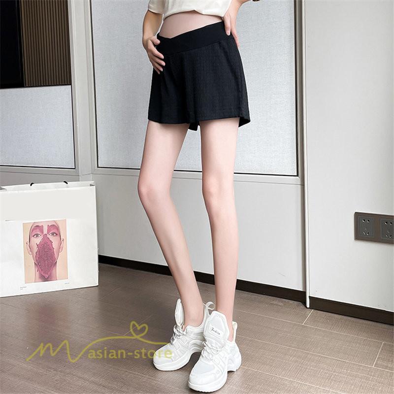 パンツ レギンス | マタニティパンツ ショート丈 レディース サマーパンツ 夏 薄手 ワイドパンツ 着痩せ ゆったり おしゃれ カジュアル 柔らか 上品 妊婦服 ウエスト調整 きれいめ