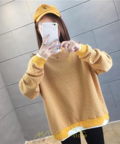 パーカー | 重ね着風トレーナー レディース 長袖 トップス カジュアル スウェット 丸首 プルオーバー ゆったり 抜け感 シンプル 大人 無地 ボーダー柄