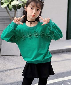 (子供)その他 | 花柄 スカート付き おしゃれ 長ズボン 女の子 カジュアル 秋冬 新品 レギンス キッズ 可愛い 長袖 セットアップ Tシャツ