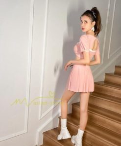 水着 | レディース ワンピース型 体型カバー 温泉2点セット 水着セット セクシー お洒落 可愛い 20代30代40代 無地 セパレート 韓国ファッション 着痩せ