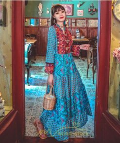 マキシ | ワンピース ロング 着やせ効果抜群 夏秋 長袖 他と被らない 刺繍 上品 きれいめ ロングワンピース マキシワンピ 舞台 演出 パーティー ダンス