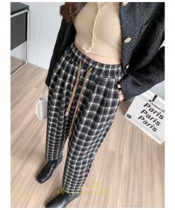 チノ・テーパード・ジョガー・スキニーパン | テーパードパンツ パンツ レディース ボトムス 美脚 楽ちん 体型カバー チェック柄 ハイウエスト お出掛け 20代 10代 細見え 高見え 送料無料 脚長 ロング