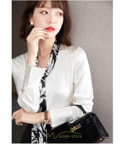 シャツ・ブラウス | シャツ ブラウス 秋冬 レディース スカーフタイ きれいめ フォーマル 春 長袖 白 通勤 OL フェミニン 上品 ゆったり エレガント ビジネス 2022新作