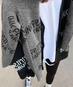 ニット・セーター | 英字ロゴニットカーディガンレディース