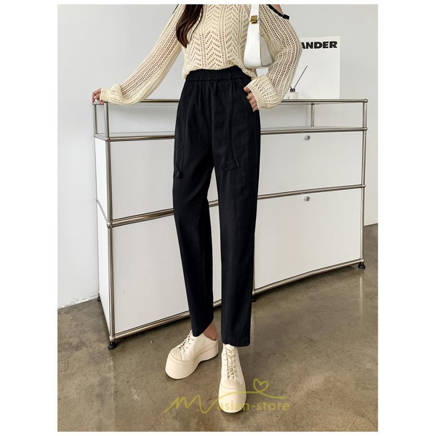 チノ・テーパード・ジョガー・スキニーパン | テーパードパンツ パンツ レディース ボトムス ストレッチ 美脚 コットン ハイウエスト 快適 楽チン 体型カバー 着痩せ 買い物 運動 部屋着 お出かけ スポーツ