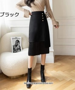 スカート | ロングプリーツカート Aライン 秋冬 レディース ボトムス 通勤 着痩せ キレイめ 20代30代40代50代 カジュアル 上品 ラシャ 大人気