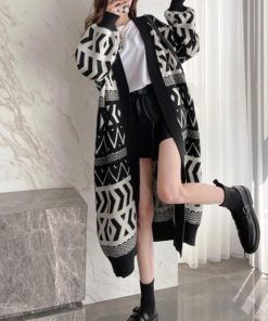 カーディガン | ニットロングカーディガンレディース韓国冬