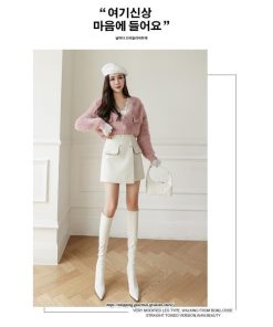 スカート | ミニレディース Aライン タイト ショート丈 キュロットラシャ 暖か カジュアル お出かけ 韓国風 2022秋冬 着回し 通勤 新作