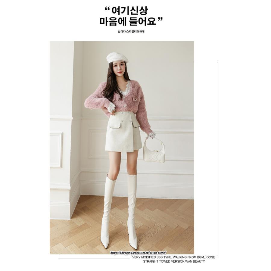 スカート | ミニレディース Aライン タイト ショート丈 キュロットラシャ 暖か カジュアル お出かけ 韓国風 2022秋冬 着回し 通勤 新作