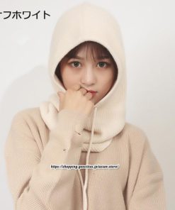 レディース | ニット帽子 ウール帽子 ウール混紡 フード ネックウォーマー ニットキャップ スキー帽子 耳カバー 男女兼用 冬 2022新作 あったか 防寒対策