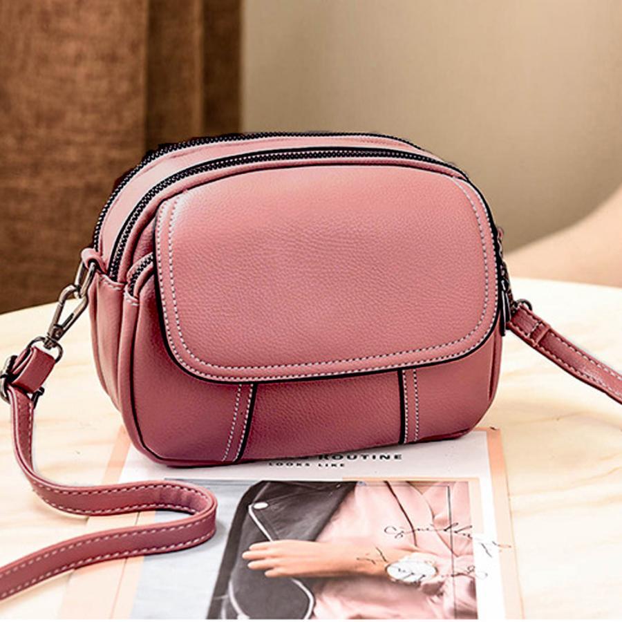 ショルダーバッグ | ポシェット 合皮かばん 斜め掛け 小さめ PUレザー 肩掛けバッグおしゃれ カジュアル ミニ シンプル レディース