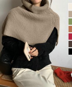 マフラー | タートルネック ニットウォーマー 韓国風