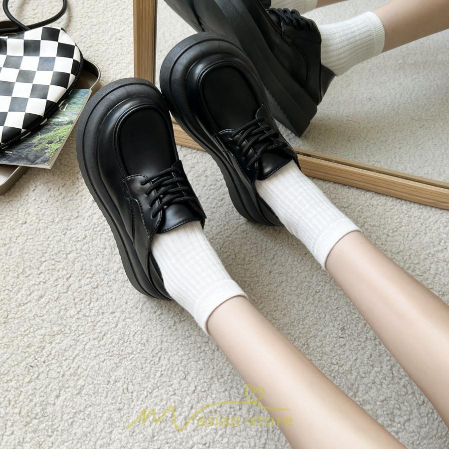 ローファー | ドレスシューズ レディース 靴 合皮 厚底靴 編み上げ 韓国風 歩きやすい 学生靴 通勤 通学 パンプス 春 夏 秋 発表会 入学 卒業 卒園 冬 入園