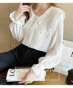 シャツ・ブラウス | ブラウス シャツ レディース 40代 上品 ブラウス きれいめ 通勤 OL ビジネス ゆったり 白  コーヒー ホワイト 秋 シフォン 夏 上品 秋コーデ 着痩せ