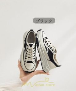スニーカー | シューズ レディース 靴 レディース靴 帆布 カジュアルシューズ おしゃれ ズック靴 歩きやすい 厚底 春秋 美脚 厚底新作