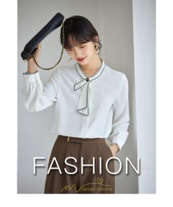 シャツ・ブラウス | ブラウス レディース 長袖 50代 白 シャツ ゆったり トップス きれいめ フォーマル 上品 フェミニン 高品質 20代 スカーフタイ 40代 通勤 シフォン OL 30代