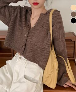 カーディガン | ショート丈ニット トップス