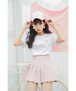 スカート | プリーツミニサマー夏服 リボン付き 可愛い 裏地付き 安全性 女の子