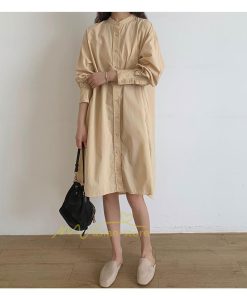 マキシ | シャツワンピ 2WAY カーディガン 長袖 ロング 無地 体型カバー ワンピース アウター レディース 春アウター お出かけ 20代30代40代50代 羽織り カジュアル 上品