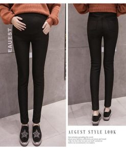 マタニティ | 短納期マタニティデニムパンツ ストレッチパンツ ロングパンツ ボアパンツ 裏起毛 保温 あたっか XXXLまで 妊婦服 調整できる ウエストゴム マタニティウェア