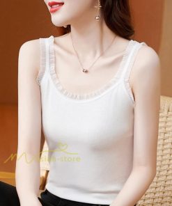 キャミソール タンクトップ | タンクトップ レディース インナー トップス ノースリーブ フリル キャミソール 夏 春 20代30代40代50代 ママ カジュアル 無地人気 シンプル 着痩せ 上品 快適