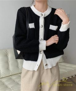 カーディガン | 2022秋冬ニットショート丈 レディース フロントボタン 羽織り ポケット アウター ニット セーター 大人 20代40代 やさしい 通学通勤 長袖